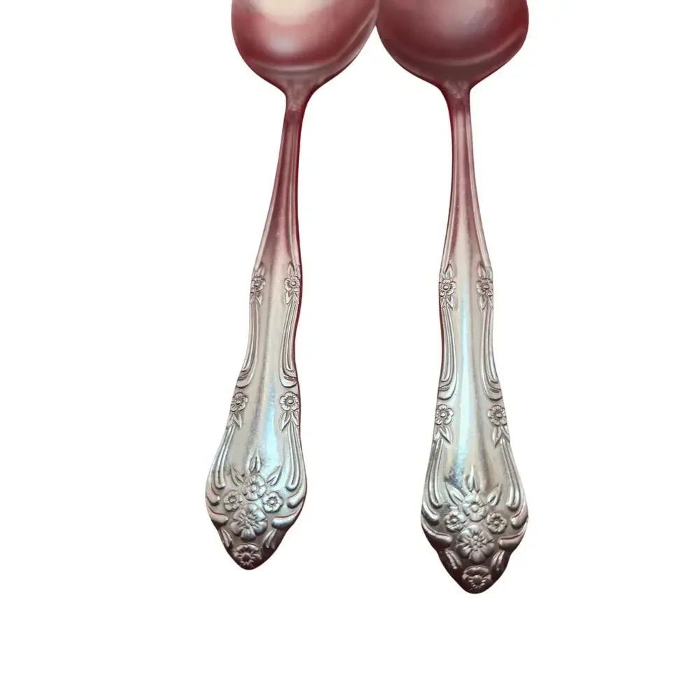 Stanley Roberts Dream Rose Soup Spoons Set of 2 7